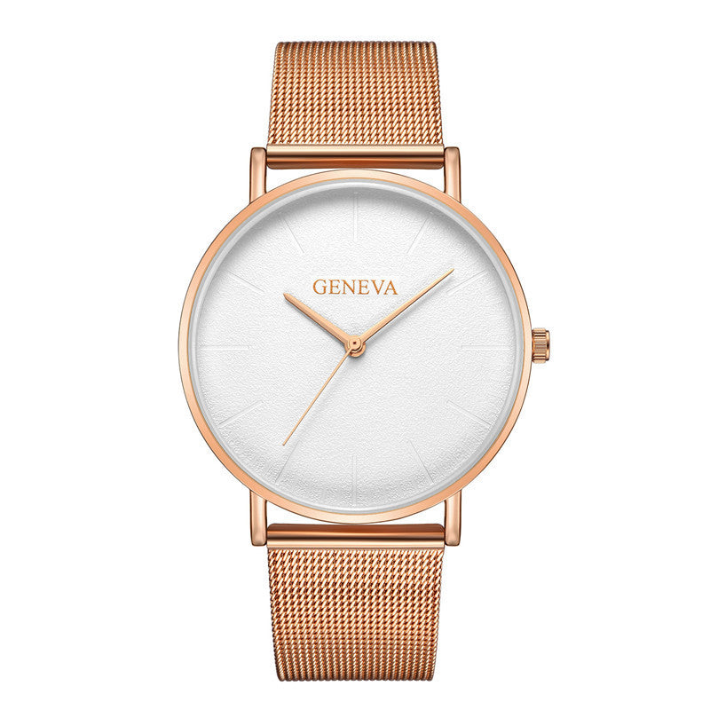 Mesh belt alloy ultra-thin quartz watch
