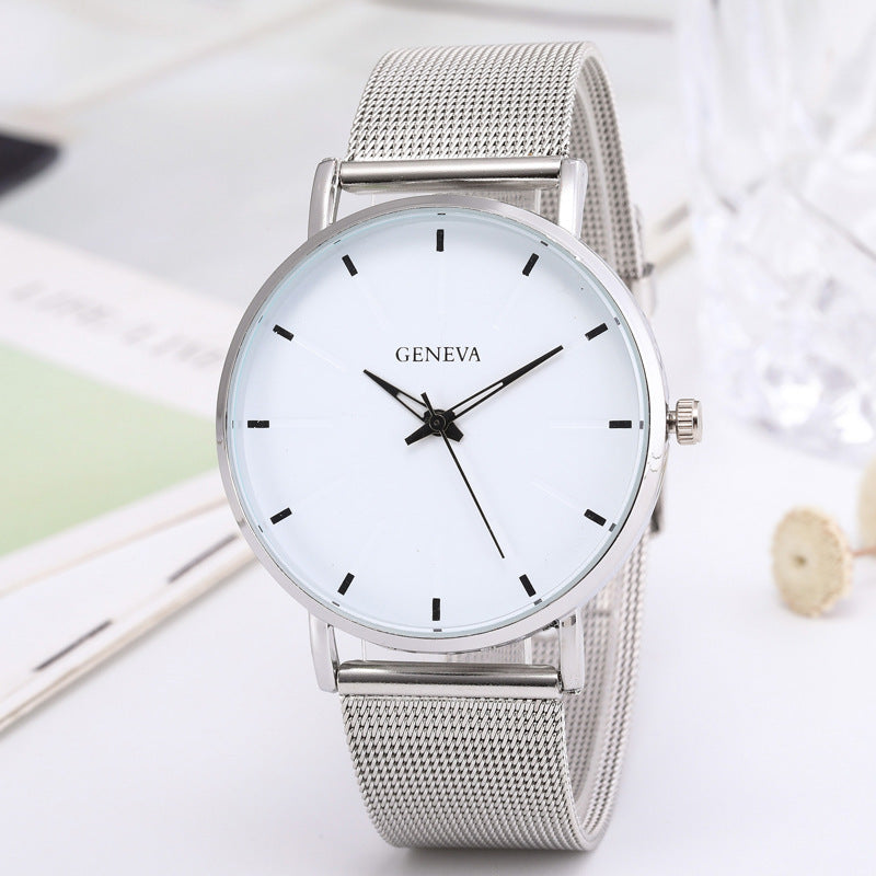 Ultra-thin men's mesh belt business quartz watch